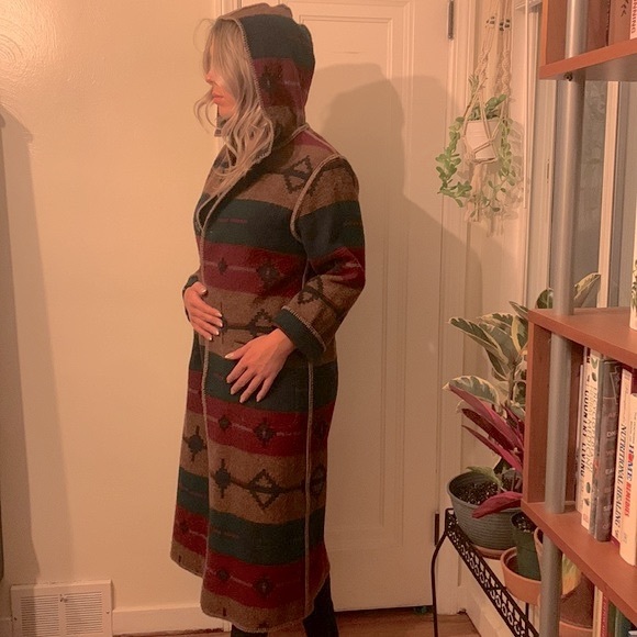 REVERSIBLE Vintage Woolrich Southwest Print Duster Jacket - Picture 4 of 7